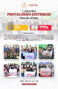 Laporan Distribusi Yayasan Takrimul Qur'an Pekan 3 Juli 2024 - www.takrimulquran.org